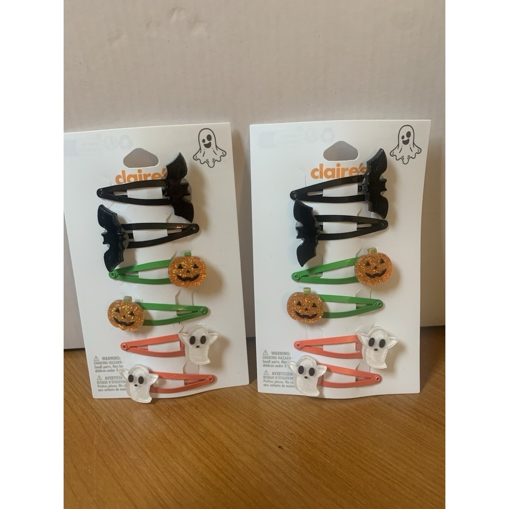 Claire's Halloween Super Cute Hair Barrettes Lot Of 2 Packs